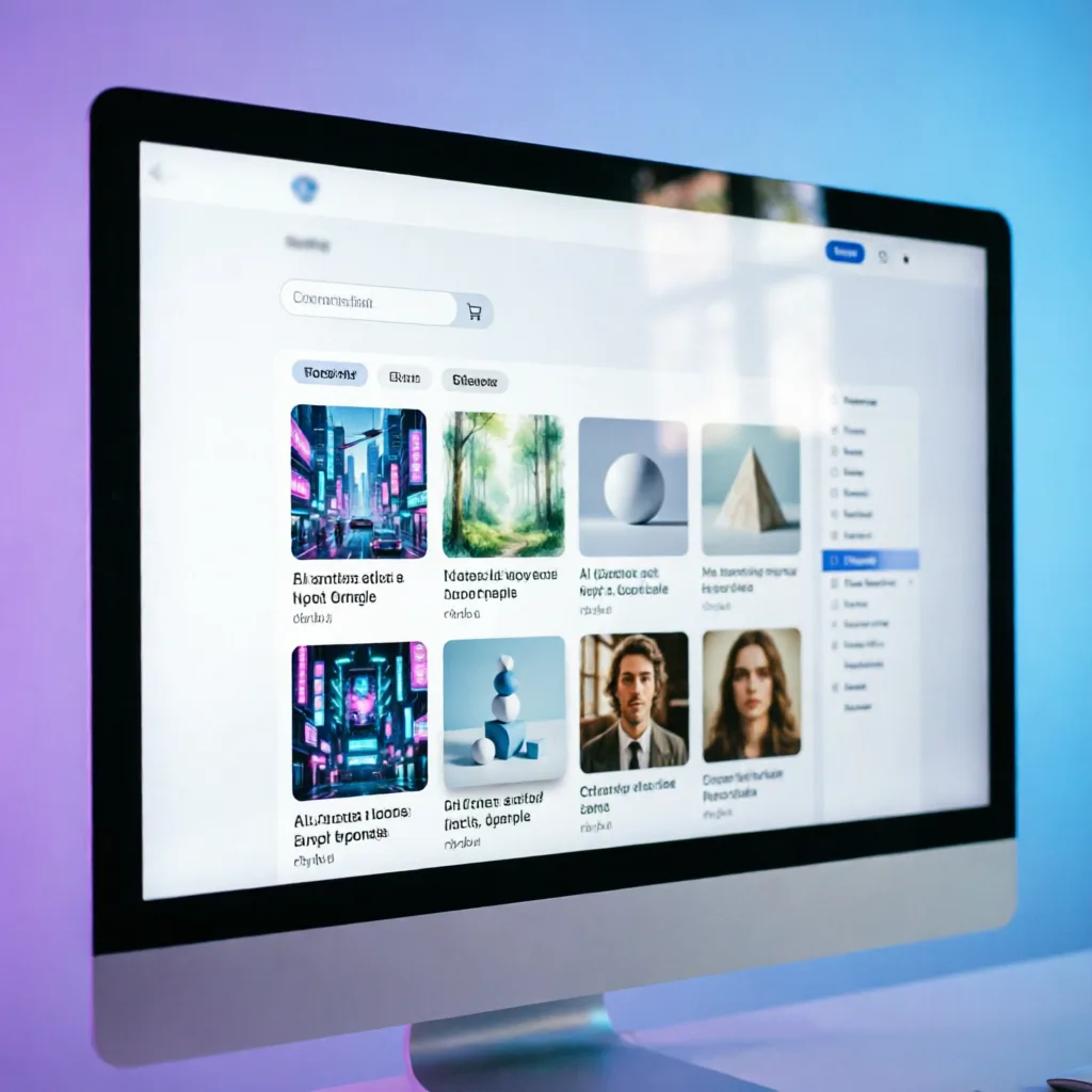 digital marketplace screen showing prompt templates being sold